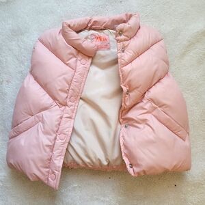Zara Kids Pink Puffer Vest